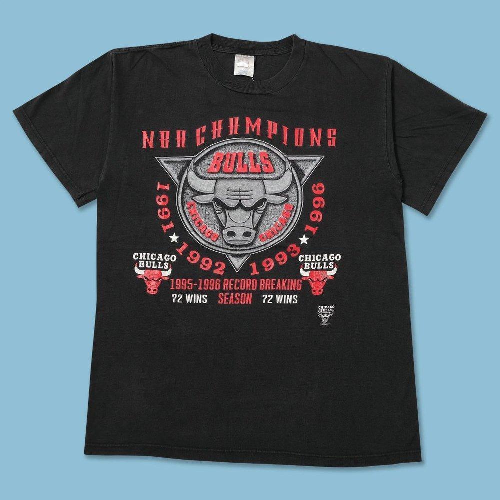1996 Chicago Bulls T-Shirt N B A Champions Black Shirt Tee